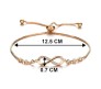 Austrian Crystal Infinity Bracelet Gold Simple Elegant Stylish Adjustuble for Women and Girls