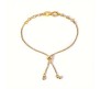 Austrian Crystal Infinity Bracelet Gold Simple Elegant Stylish Adjustuble for Women and Girls