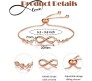 Austrian Crystal Infinity Bracelet Rose Gold Simple Elegant Stylish Adjustuble for Women and Girls