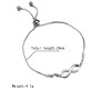 Austrian Crystal Infinity Bracelet Silver Simple Elegant Stylish Adjustuble for Women and Girls