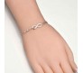 Austrian Crystal Infinity Bracelet Silver Simple Elegant Stylish Adjustuble for Women and Girls