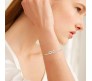 Austrian Crystal Infinity Bracelet Silver Simple Elegant Stylish Adjustuble for Women and Girls