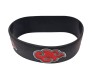 Anime Naruto Inspired Itachi Red Cloud Rubber Band Bracelet Cosplay Accessory Black For Boys and Men