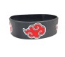 Anime Naruto Inspired Itachi Red Cloud Rubber Band Bracelet Cosplay Accessory Black For Boys and Men