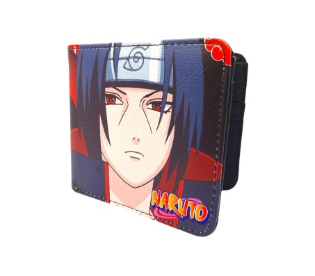 Anime Itachi Face Red Cloud Stylish Printed Design Purse PU Leather Wallet For Kids Men & Boys 