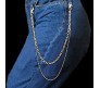 Jeans Chain Stainless Steel Silver Punk Cool Pants Gothic Pocket Hip Hop Biker Trousers Chain Jewelry Accessories for Men and Women D1