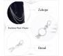 Jeans Chain Stainless Steel Silver Punk Cool Pants Gothic Pocket Hip Hop Biker Trousers 3 Chain Jewelry Accessories for Men and Women D3