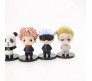 Set of 8 Jujutsu Kaisen Chibi Anime Figures 6-7 cm for Car Dashboard, Cake Decoration, Office Desk and Study Table Multicolor