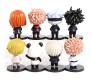 Set of 8 Jujutsu Kaisen Chibi Anime Figures 6-7 cm for Car Dashboard, Cake Decoration, Office Desk and Study Table Multicolor