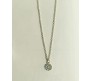 Fashion Daisy Pendant Necklace for Women and Girls, Blue Colour Flower Small Charm Pendant Gold Plated Chain Necklace