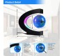 Magnetic Levitation Floating World Map Levitating Globe Moving Within C Shape Mid Air Automatic Self Rotating Perpetual Motion Earth Ball Spinning Device Gadget Gift Color