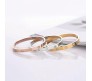 Combo Set of 3 18K Silver Rose Gold Gold Plated Stainless Steel Openable Crystal Bracelet Fashion | Latest Tending Love Stylish Cuff Kada Anti Tarnish Jewellery Gifts for Women Girls