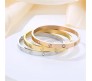 Combo Set of 3 18K Silver Rose Gold Gold Plated Stainless Steel Openable Crystal Bracelet Fashion | Latest Tending Love Stylish Cuff Kada Anti Tarnish Jewellery Gifts for Women Girls