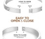 Combo Set of 3 18K Silver Rose Gold Gold Plated Stainless Steel Openable Crystal Bracelet Fashion | Latest Tending Love Stylish Cuff Kada Anti Tarnish Jewellery Gifts for Women Girls