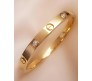 18K Gold Plated Stainless Steel Openable Crystal Bracelet Fashion | Latest Tending Love Stylish Cuff Kada Anti Tarnish Jewellery Gifts for Women Girls 