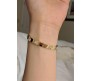 18K Gold Plated Stainless Steel Openable Crystal Bracelet Fashion | Latest Tending Love Stylish Cuff Kada Anti Tarnish Jewellery Gifts for Women Girls 