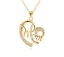 Mom Gold Plated Pendant Necklace Chain for Mothers Day Gift Idea or Best Birthday Jewellery Gifts for Women