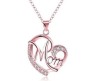 Mom Rose Gold Plated Pendant Necklace Chain for Mothers Day Gift Idea or Best Birthday Jewellery Gifts for Women