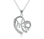 Mom Silver Plated Pendant Necklace Chain for Mothers Day Gift Idea or Best Birthday Jewellery Gifts for Women