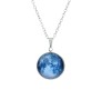 Glow In The Dark Moon Pendant Enchanted Moonstone Necklace Chain Moon Surface Gift For Women and Girls