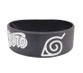 Anime Naruto Inspired Inspired Double Bands Konoha Sign Logo Rubber Band Bracelet Cosplay Accessory Black For Boys and Men D2