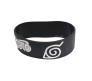 Anime Naruto Inspired Inspired Double Bands Konoha Sign Logo Rubber Band Bracelet Cosplay Accessory Black For Boys and Men D2