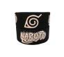 Set of 2 Anime Naruto Inspired Inspired Double Bands Konoha Sign Logo Rubber Band Bracelet Cosplay Accessory Black For Boys and Men D2