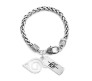 Naruto Inspired Charm Double Bands Konoha Sign Logo Bracelet Silver Jewellery Accessory Wristband for Men & Women