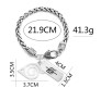 Naruto Inspired Charm Double Bands Konoha Sign Logo Bracelet Silver Jewellery Accessory Wristband for Men & Women