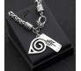 Naruto Inspired Charm Double Bands Konoha Sign Logo Bracelet Silver Jewellery Accessory Wristband for Men & Women