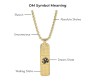 Engraved Om Pendant for Men With Gold Chain Locket Necklace for Men and Women