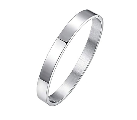 Bracelets for Men and Boys Stylish Metal Silver Kada Bracelet for Men Hand Stainless Steel Kada Chain for Men Birthday Gift for Men and Gents Boys Women