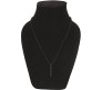 3D Cuboid Vertical Bar/Stick Stainless Steel Locket Black Pendant Necklace Matt for Boys and Men