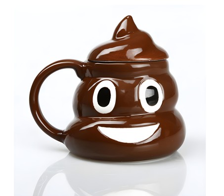 Cartoon Smile Poop Mug Tea Coffee Cup Funny Humor Gift 3D Pile of Potty Emoji Mugs with Handgrip Lid Tea Office Cup Drinkware 400ml