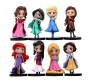 Set of 8 Cute Princess Action Figure Set Or Cake Topper 10 cm Decoration Merchandise Showpiece of Snow White Sofia Cinderella Belle Jasmine Anna Mulan Table Gift Multicolor