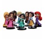 Set of 8 Cute Princess Action Figure Set Or Cake Topper 10 cm Decoration Merchandise Showpiece of Snow White Sofia Cinderella Belle Jasmine Anna Mulan Table Gift Multicolor