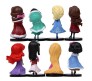 Set of 8 Cute Princess Action Figure Set Or Cake Topper 10 cm Decoration Merchandise Showpiece of Snow White Sofia Cinderella Belle Jasmine Anna Mulan Table Gift Multicolor