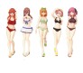 Set of 5 Quintessential Quintuplets Anime Figures 15 cm for Office Study Table