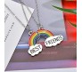 Silver Plated Rainbow Best Friend Necklace Chain for Girls & Women (Friendship, BFF) Multicolor