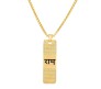 Engraved Jai Shree Ram Pendant for Men With Gold Chain Locket Necklace 2 Sided for Men and Women