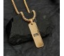 Engraved Jai Shree Ram Pendant for Men With Gold Chain Locket Necklace 2 Sided for Men and Women