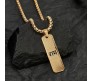 Engraved Jai Shree Ram Pendant for Men With Gold Silver Chain Locket Necklace 2 Sided Combo Set of 2 for Men and Women