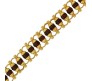 Gold Plated 5 Mukhi Modern Rudraksha Bracelet Chain Wrist Rudraksha Bead Raskshabandhan Rakhi Protection For Unisex Adult	