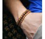 Gold Plated 5 Mukhi Modern Rudraksha Bracelet Chain Wrist Rudraksha Bead Raskshabandhan Rakhi Protection For Unisex Adult	