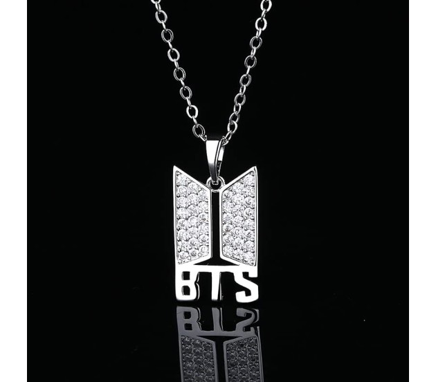 BTS Logo with Text and Pendant For BTS Army Merchandise Necklace / Locket  Chain for Army Girls