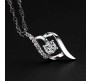 Silver Round AAA Zircon Solitaire Pendant with Studded Zircon for Women and Girls