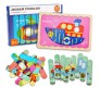 8 in 1 Transport Vehicles Stip Puzzles Ice Cream Stick Puzzle Sorting Blocks for Preschool Montessori Educational Small Kids Toddlers Boys and Girls Multicolor