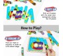 8 in 1 Transport Vehicles Stip Puzzles Ice Cream Stick Puzzle Sorting Blocks for Preschool Montessori Educational Small Kids Toddlers Boys and Girls Multicolor