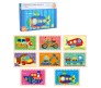 8 in 1 Transport Vehicles Stip Puzzles Ice Cream Stick Puzzle Sorting Blocks for Preschool Montessori Educational Small Kids Toddlers Boys and Girls Multicolor