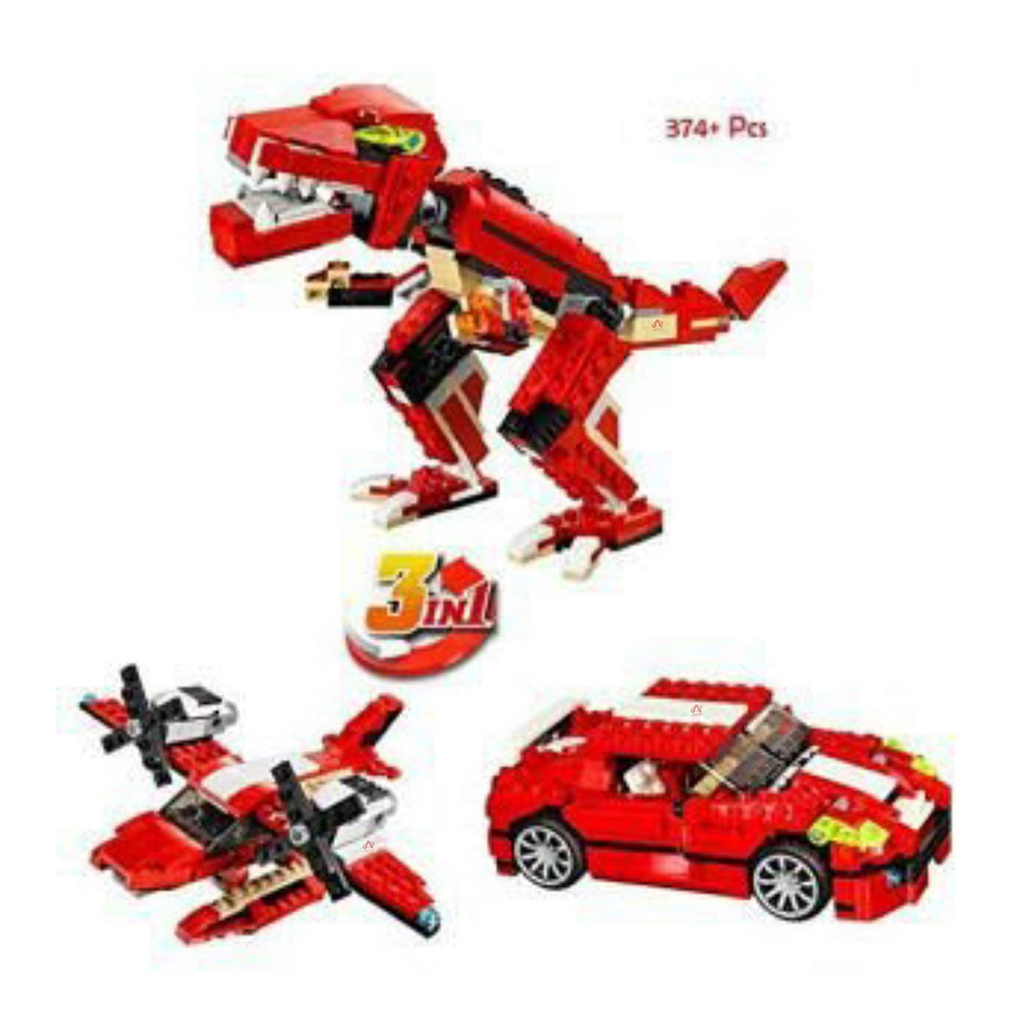 architect-3-in-1-racing-car-dinosaur-plane-building-blocks-set-374-pcs